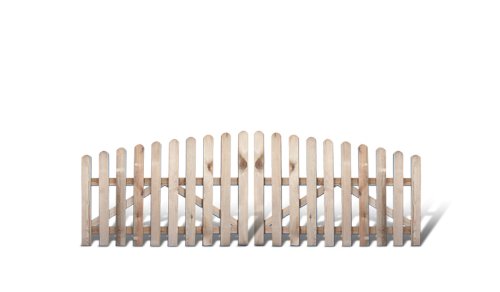 MEIN GARTEN VERSAND Klassisches Friesenzäune Gartentor günstig + zweiflügelig Maß 300 x 100 auf 80 cm (Breite x Höhe) aus Kiefer/Fichte Holz, druckimprägniert + genagelt