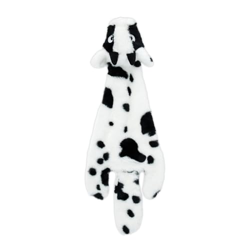 Image of Best Pet Supplies Squeaky Dog Toys with Soft Durable Fabric for Small, Medium and Large Pets Interactive Toy for Indoor Play, Supports Active Biting and Play - Cow, Small