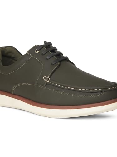 Image of Bata Comfit BLOB Derby, Men's Olive Formal Derby Shoes