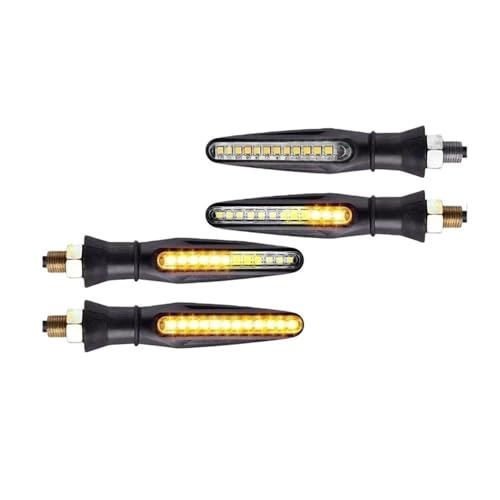 Clignotant moto LED 12V coulant séquentiel universel - Pack de 4