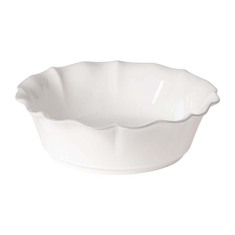 Costa NovaCeramic Stoneware 11.75" x 3.5", 104 oz. Serving Bowl - Rosa Collection, White | Microwave & Dishwasher Safe Dinnerware | Food Safe Glazing | Restaurant Quality Serveware