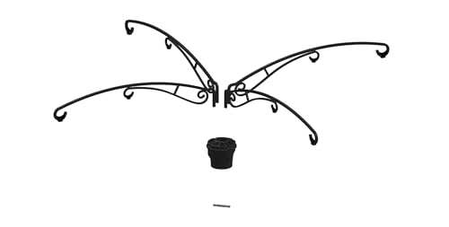 Extra Arm Kit for Brome Raccoon Buster and GardensUP Pole Systems, Includes 4 arms, 1 hub and 1 pin, Black, Each arm Holds up to 25lbs, Fits 1.5-inch Poles Only, NO Pole