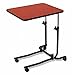 Adjustable Tray Table with Wheels, C-Shaped Overbed Table for Laptop, Bedside Desk with Holder Slot, Portable Desk for Sofa & Hospital Bed