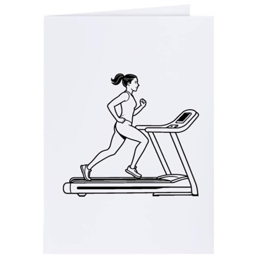 Azeeda 4 x 'Woman on Treadmill' Gift Tags/Labels (GI00132352)
