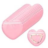 100 Pcs Heart-Shaped Jewelry Bags Small Jewelry Bags Pink Resealable Ziplock Bags Clear Plastic Jewelry Organizer Cute Packaging Supplies for Small Business Earring Sample Valentine's Day Wedding