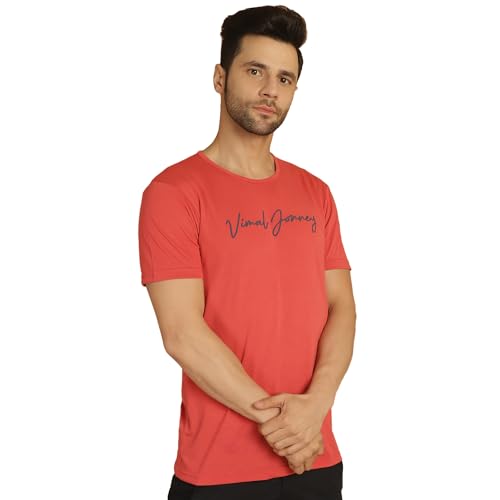 Image of VIMAL JONNEY Printed Multicolor Round Neck Cotton Half Sleeves Tshirt for Men-VIMAL55417(Pack of 2)