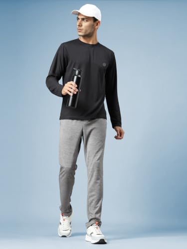 Image of CHKOKKO Gym T Shirts for Men Workout Solid Quick Dry Sports Men T-Shirts Breathable Lightweight Full Sleeve Regular Fit Round Neck Running Stylish Tshirt for man