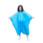 flintronic Kids Waterproof Rain Poncho, Kids Portable Raincoat Rain, Reusable EVA Raincoat for Girls Boys, Lightweight Rainwear Children with Hood and Buttons, for School Outdoor Travel Hiking
