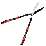 YRTSH Hedge shears, Extendable 26'-32' Hedge Clippers with Sharp Wavy Blade, Manual Hedge Trimmer for Trimming Borders and Shaping Shrubs, Garden Shears Pruner for Lawn and Yard Tools