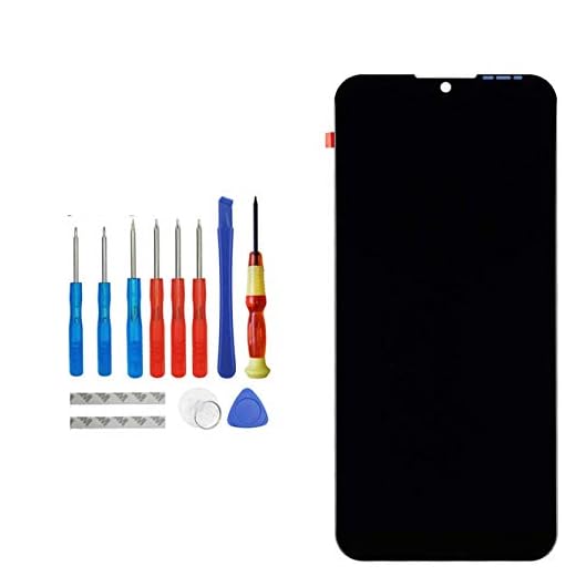 E-YIIVIIL Ersättning LCD-skärm kompatibel med Huawei Y6 2019 MRD-LX1F, MRD-LX1, MRD-LX3 Y6 Prime 2019 Y6 Pro 2019 MRD-LX2 svart (utan ram) ersättning LCD pekskärm med verktygssats
