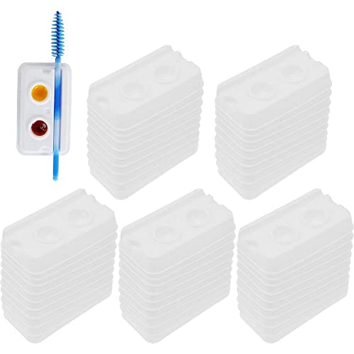 AMOYER - AMOYER 50pcs puits de mélange dentaires jetables - Plateau de mélangeur de matériaux oraux à 2 Trous, Plateaux de préparation d'empreinte en Plastique - -4%
