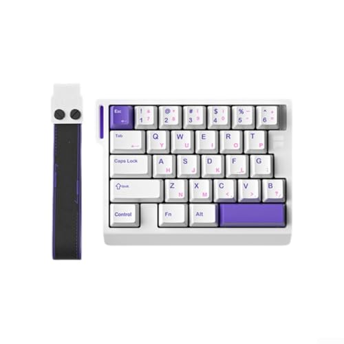 Marchfunny M30HE Clavier de jeu mécanique filaire 30 % 29 touches avec interrupteur magnétique rétroéclairé RVB 8 K Hz pour PC E-Sports (blanc)