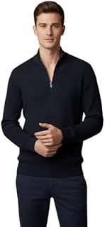 Men's Full Sleeve Winter Wool Half Zipper Pullover Sweater