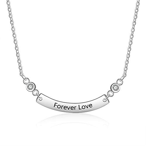 Colliers et pendentifs avec nom gravé personnalisé : bijoux incurvés