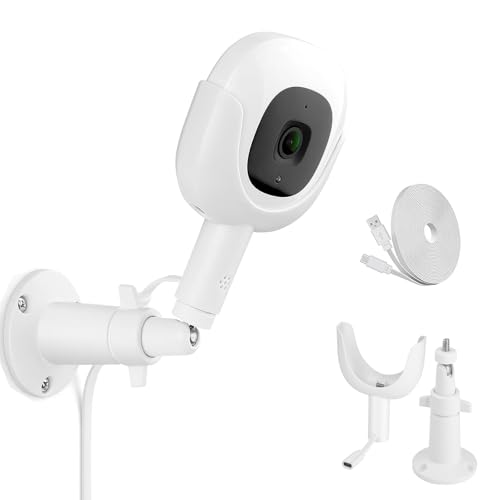 Image of Didalo Wall Mount for Nanit Pro Baby Monitor, Adjustable Baby Monitor Charger Mount with Type-C Charging Port and 10FT Power Cable, Prevent Nanit Pro Cam from Falling Off (Camera not Included)
