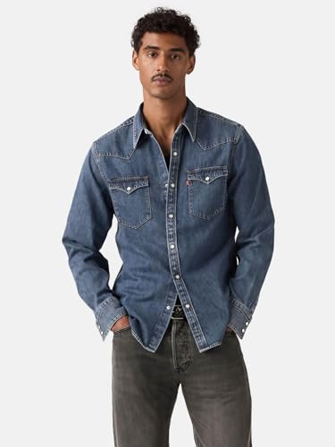 Image of Levi's Men's Solid Slim Fit Denim Shirt