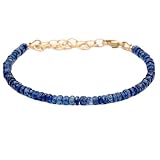✅ Perle di cianite autentiche con finitura sfaccettata per un look premium.