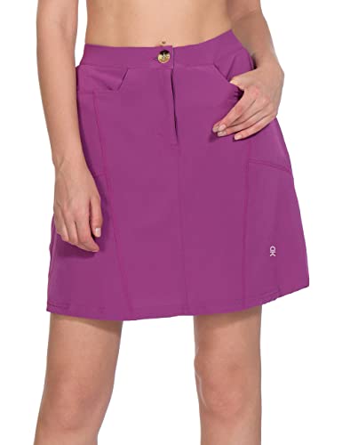 Little Donkey Andy Saias femininas Skorts ativas na altura do joelho saias de golfe longas com bolso