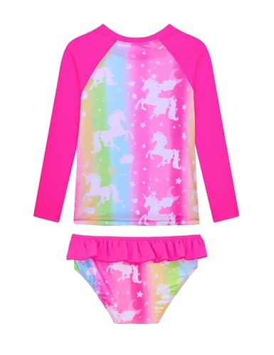 Bundle of Girls Rash Guard Swimsuit Long Sleeve Tankini Sets Two Pieces Bathing Suit Swimwear UPF 50+ Sun Protection3