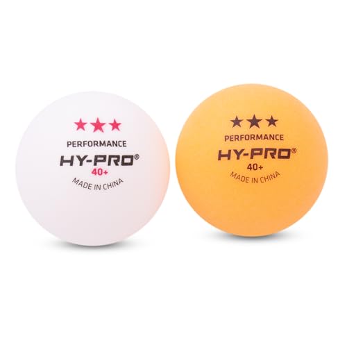 Hy-Pro 12 Pack Table Tennis Balls, Professional 3 Star, 40+ mm, ABS Quality, High Performance, White/Orange, Durable - Image 3