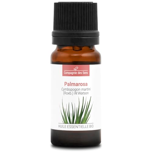 PALMAROSA - 10 mL - Aceite Esencial Orgánico - 100% Puro, Natural, Quimiotipado y Certificado AB