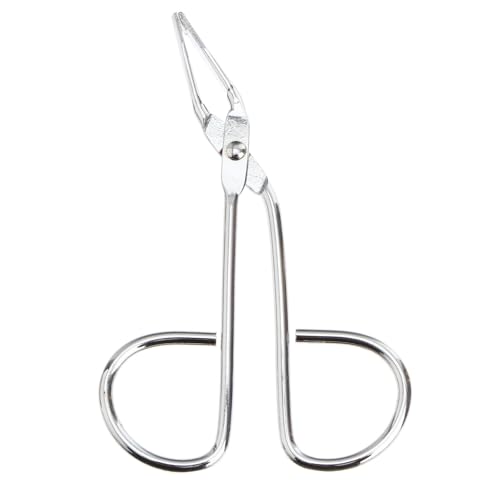 FRCOLOR Tweezers Scissor Straight Tweezers Flat Tip Slant Tip Sissors Tweezers Eyebrow Scissor Handle Tweezers for Women