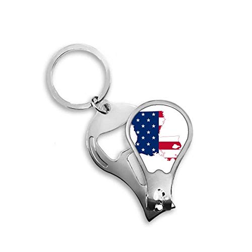 Coupe-ongles de pieds drapeau Louisiane USA avec motif étoiles et rayures