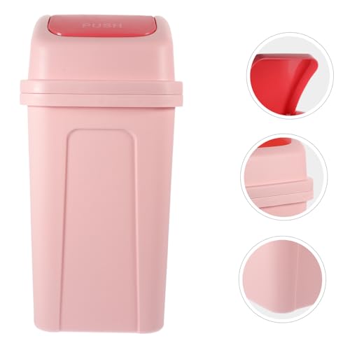 Ciieeo Großer Mülleimer mit Schwingdeckel Plastikmülltonne für Bad und Büro Stabiler Abfalleimer mit Druckdeckel Design für Haushalte und Wohnzimmer – Bild 5