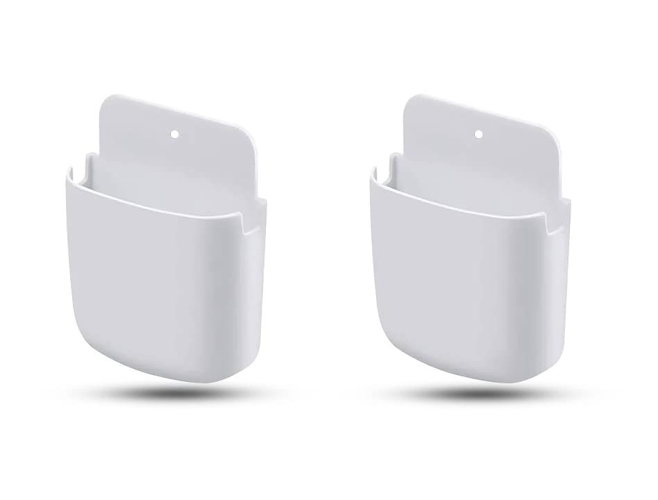 DSNS Wall Mounted Adhesive Remote Control Stand Mobile Phone Holder for Charging AC/TV Storage Box for All Smartphones| Pack of 2 (Whittee) (B09TGYWWRG) Amazon Price History, Amazon Price Tracker