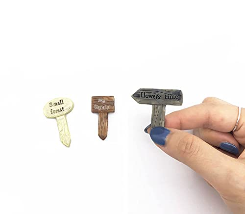 Couoc Miniature Fairy Garden Decor Resin Accessor,Dollhouse Accessories Rockery And Fake Stone Landscaping Ornaments Accessory Succulent Flower Pot Decoration Outdoor Statues (Arrow Indication) #TOP1