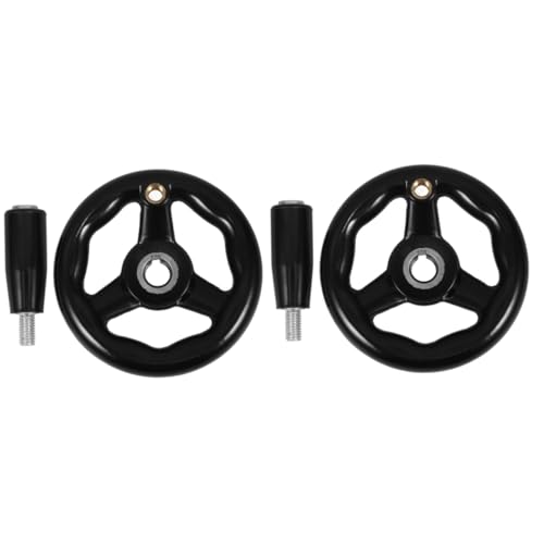NAMOARLY 2pcs Milling Machine Hand Wheel Lathe Handwheel Machine Tool Revolving Handle Bakelite 3-Spoke Design