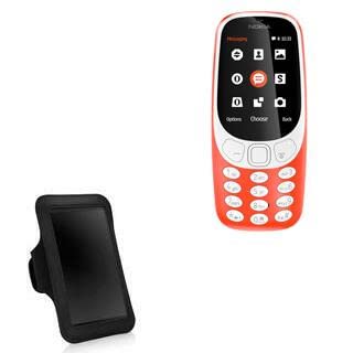 BoxWave Case Compatible with Nokia 3310 (2017) - Sports Armband, Adjustable Armband for Workout and Running - Jet Black