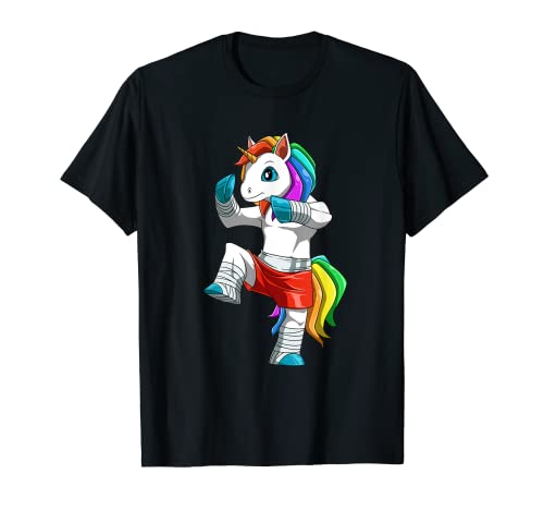 Cute Muay Thai Unicorn - Funny Unicorn Thai Boxing T-Shirt