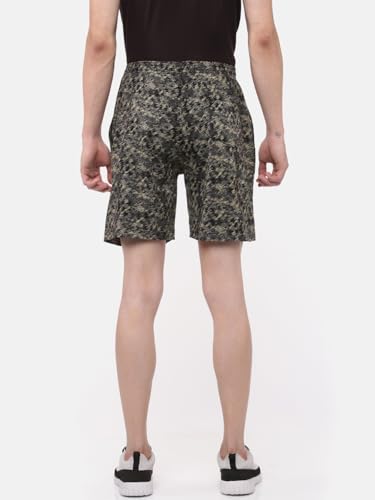 Image of Dollar Solid Men's Shorts | All-Over Print | One Side Zipper Pocket with Label Branding | Self Waistband with Drawcord | Wide Array of Attractive Prints