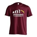 [アートワークスコウベ] 水泳 競泳 Tシャツ 半袖 練習着 ドライ 水泳エボリューション ユニセックス XL バーガンディ