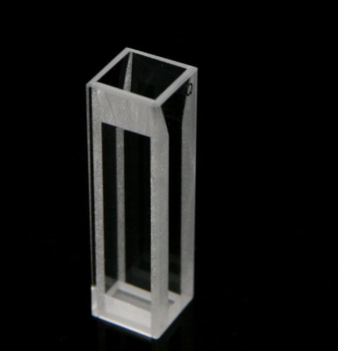 Micro Fluorescence Quartz Cuvette Open top Type with PTFE Cover, 10 mm Light Path, 1.4 ml Volume,Light Width 4mm, 4 Transparent Windows