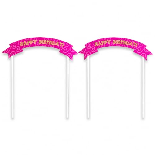 Image of Wanna Party Cake Toppers Set - 5 Pc, Pink