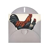 Fabriquée à partir de papier nacré haut de gamme, cette carte de vœux Grey YYHWHJDE Chicken and Rooster respire l'élégance et le charme, avec un effet perle double face qui scintille sous la lumière, créant un éclat éblouissant.