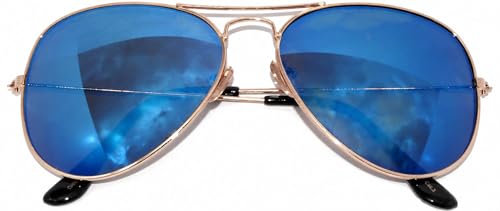 Image of OWL Aviator Pilot Sunglasses for Women and Men Size Medium Gold, Black, Silver, Bronze, Colorful Metal Frame