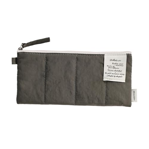 Image of Monolike Archive247 Cushion Pencil Case, 06. Gray - Pencil Pouch, Portable Pencil Bag, Pencil Case, Office Pouch case, Cushion, Soft, Vintage