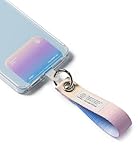 Ringke Holder Link Eyelet Keyring Strap, Correa de Dedo para Teléfono Duradera y Anticaídas con Parche y Mosquetón para iPhone, Galaxy, Pixel, Fundas de Teléfono, AirPods, Buds, etc. - Aurora