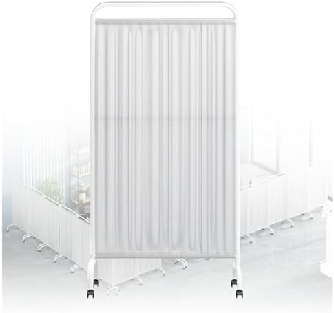 6FT Folding Room Divider - 3 Panel Free Standing Partitions for Clinics & Exam Rooms - Rolling Temporary Wall, Versatile Foldable Privacy Screen (Color 6)