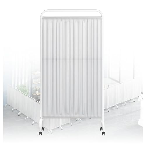 ZNGEPHAP Biombo médico Enrollable de 1/2/3/4/5/6 Paneles, Valla Temporal de Aislamiento Plegable de 180 cm de Alto para clínicas, Salas de Consulta y consultorios, Ahorra Espacio (Color 3, 1 Panel)