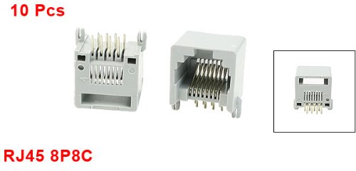 Amazon.co.jp: uxcell RJ45ジャック LANネットワーク グレー