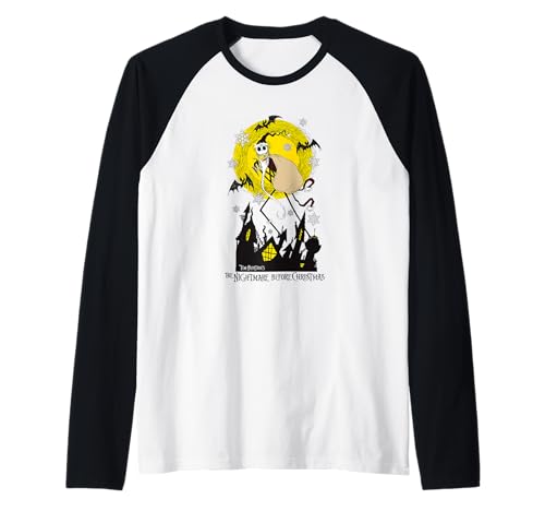 T-shirt baseball raglan Jack Skellington Disney au graphisme rétro