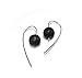 Earrings Hoops Silver Dangles with Lava Rock