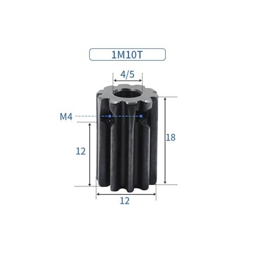 Pignon en acier 45# de module 1 avec alésage précis pour motorisation