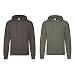 Produktbild Fruit of the Loom Herren Hooded Sweat Sweatshirt (L, 1 Schoko/ 1 Olive)