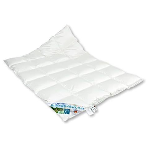 Vitaschlaf® MASUREN BAUERNFLAUM W6 - EXTRA WARM 100% GÄNSE-DAUNENDECKE Atelier-Luxe Premium Batisthülle since1947-135x200 Cover
