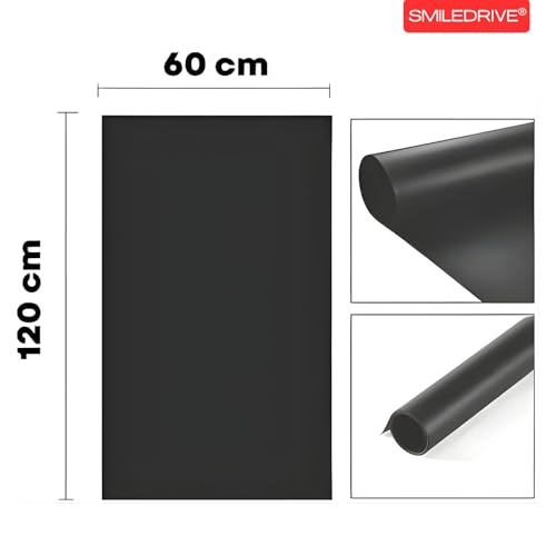 Image of SMILEDRIVE Background Sheets for Photography 60 x 120 cm, Black & White | Black & White, Studio Photo Backdrops- Washable PP- Made in India, 2 pcs